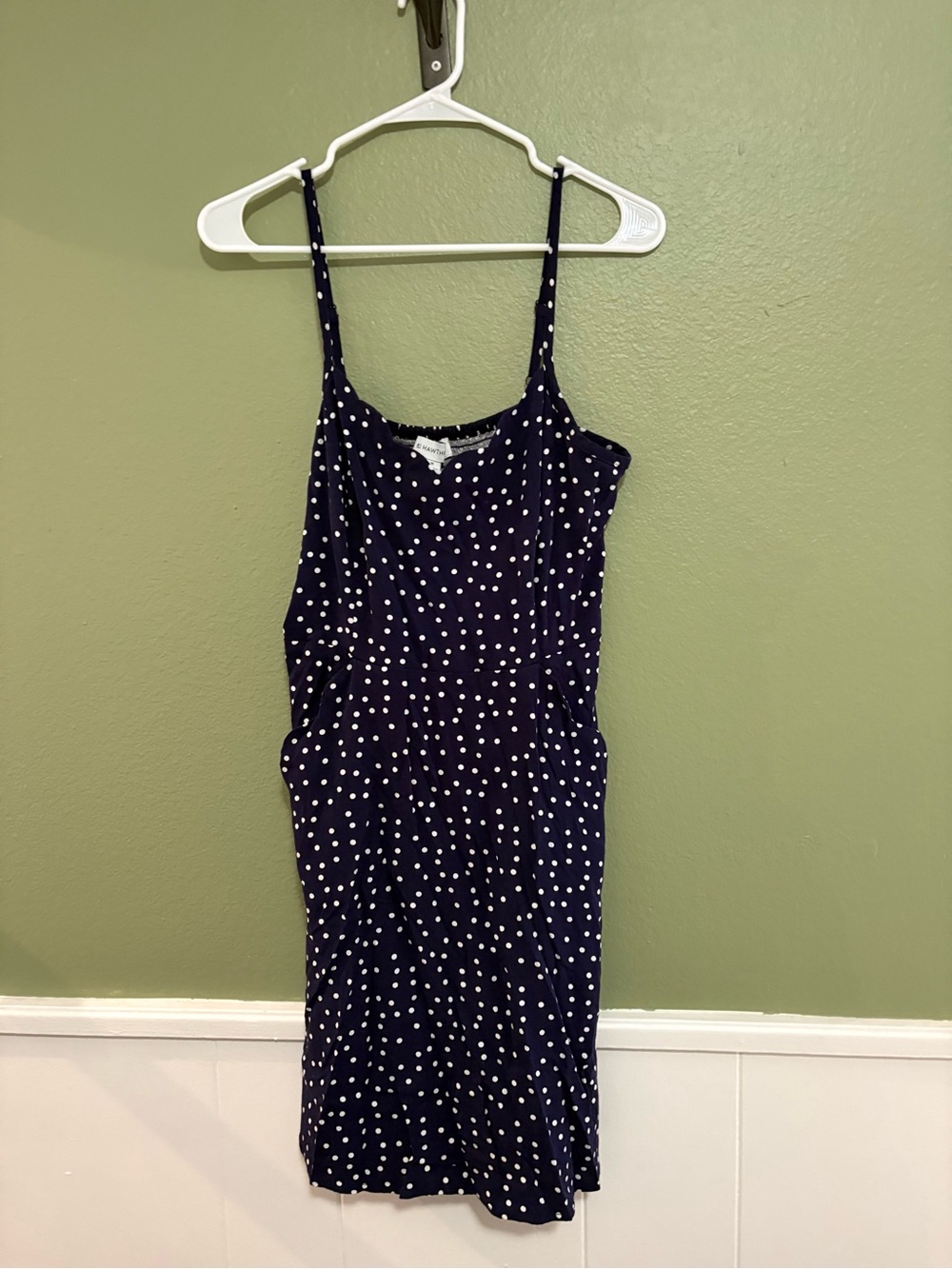 41 Hawthorn Navy Polka Dot Midi Dress